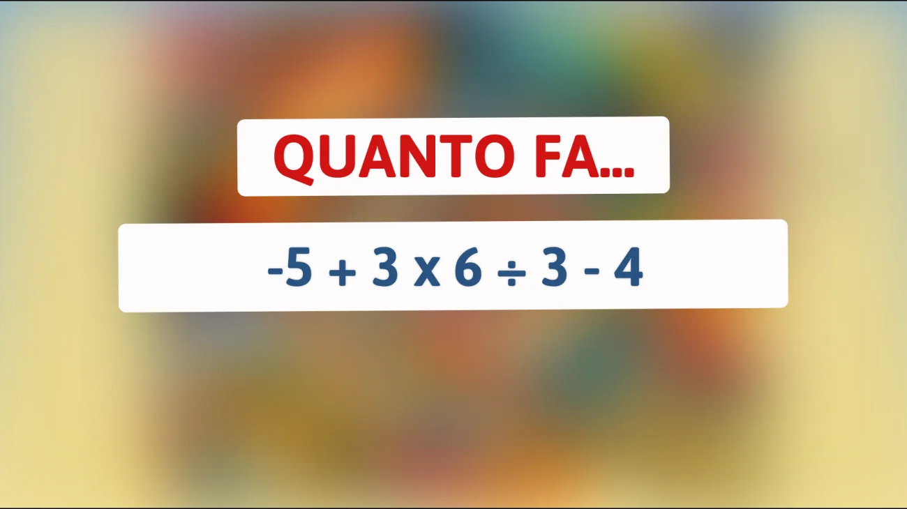 Risolvi questo enigma matematico che solo i veri geni riescono a risolvere in un lampo! Scopri se hai la mente da matematico!"