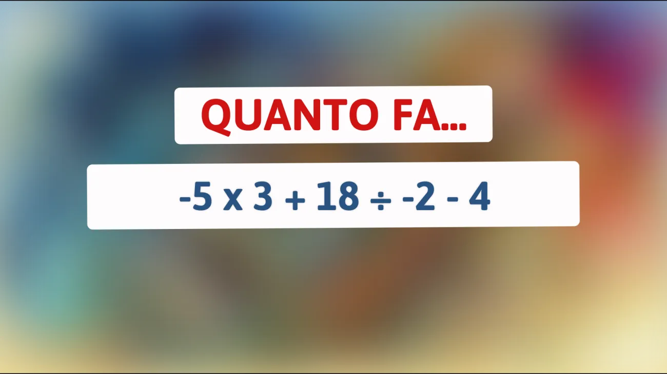Scopri la risposta scioccante che solo pochi riescono a calcolare! Sei abbastanza geniale da risolverlo?"