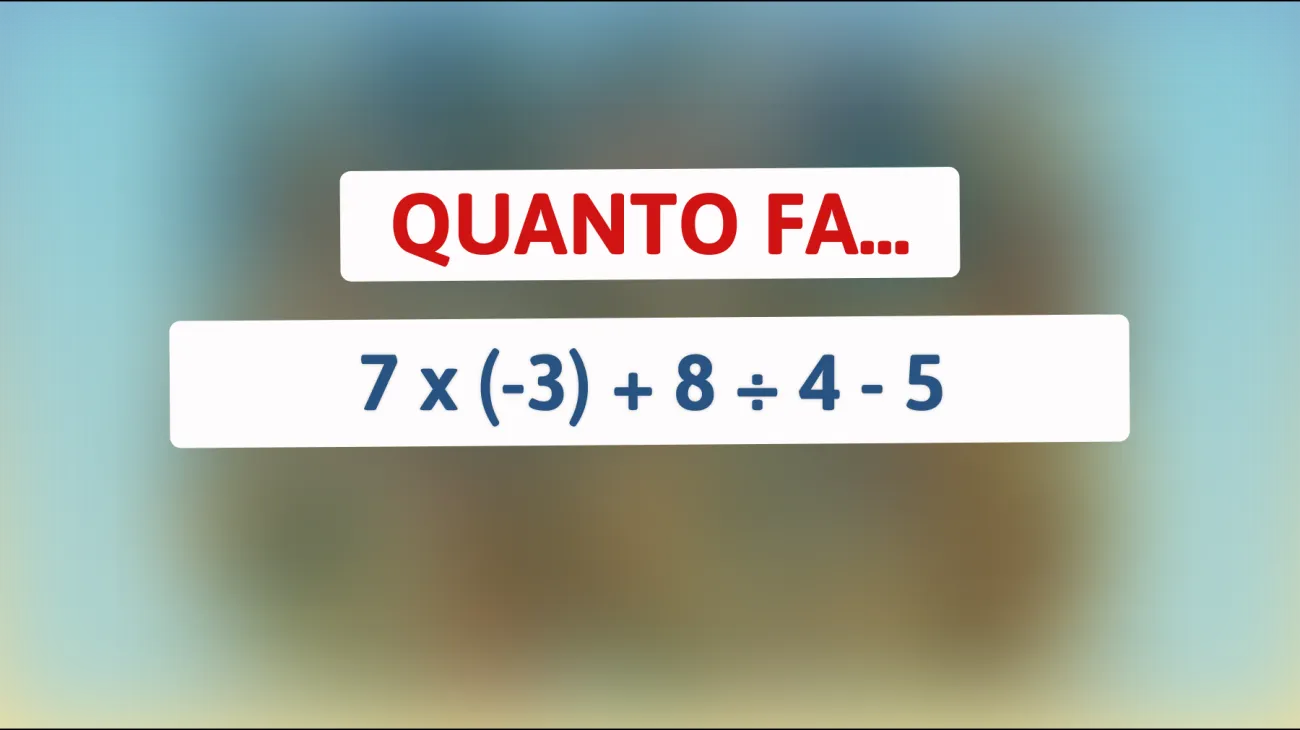 Sfida la tua mente: solo i geni riescono a risolvere questo enigma matematico! Riesci a scoprire la risposta corretta?"