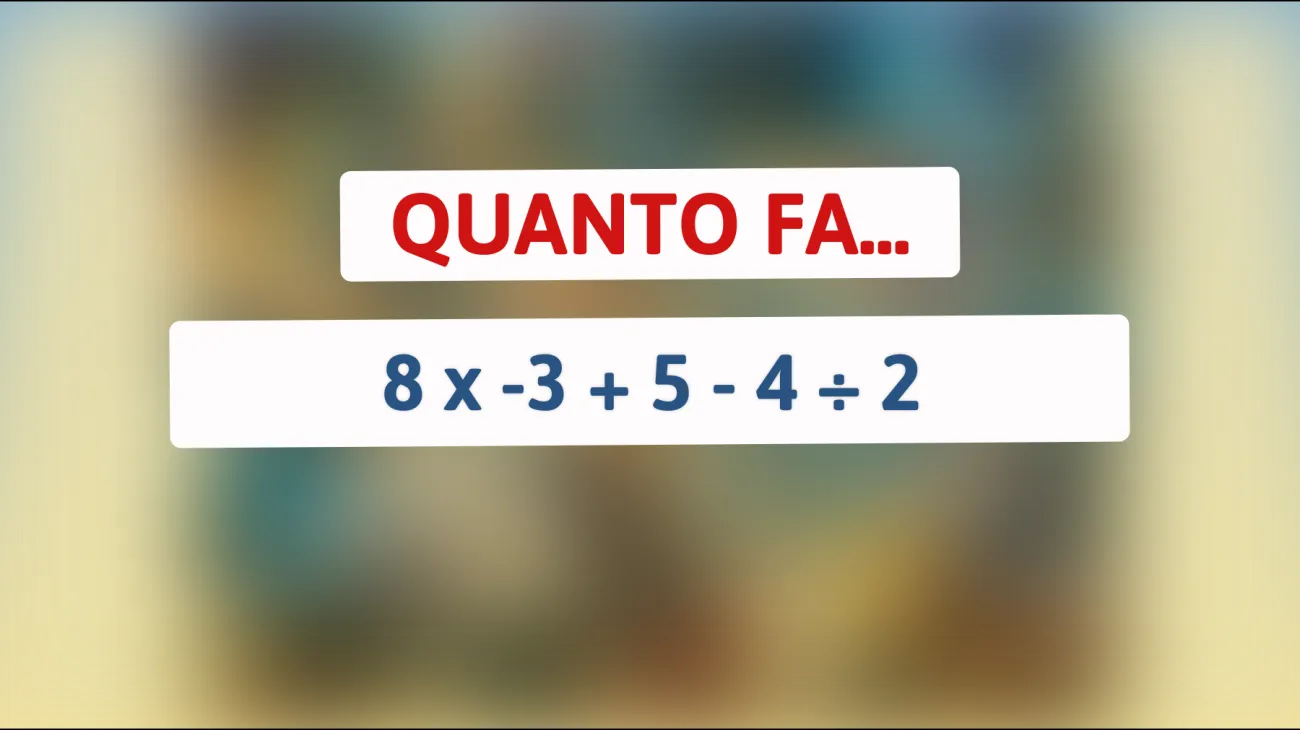 \"Solo il 5% riesce a risolvere questo enigma matematico! Sei uno di loro?\""